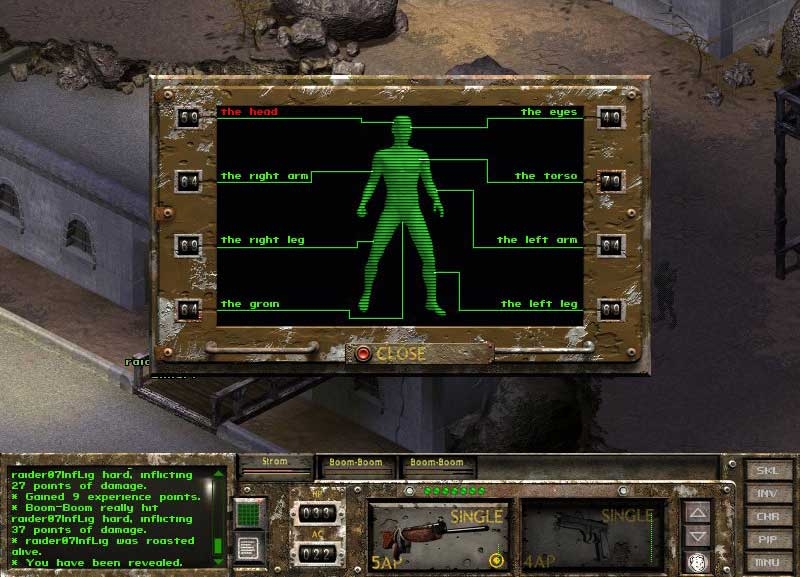 A screenshot from Fallout Tactics