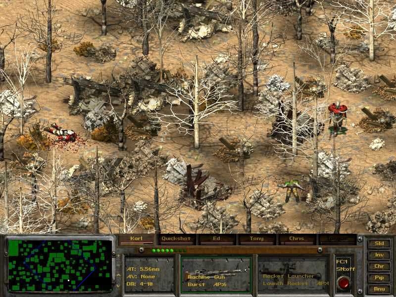 A screenshot from Fallout Tactics