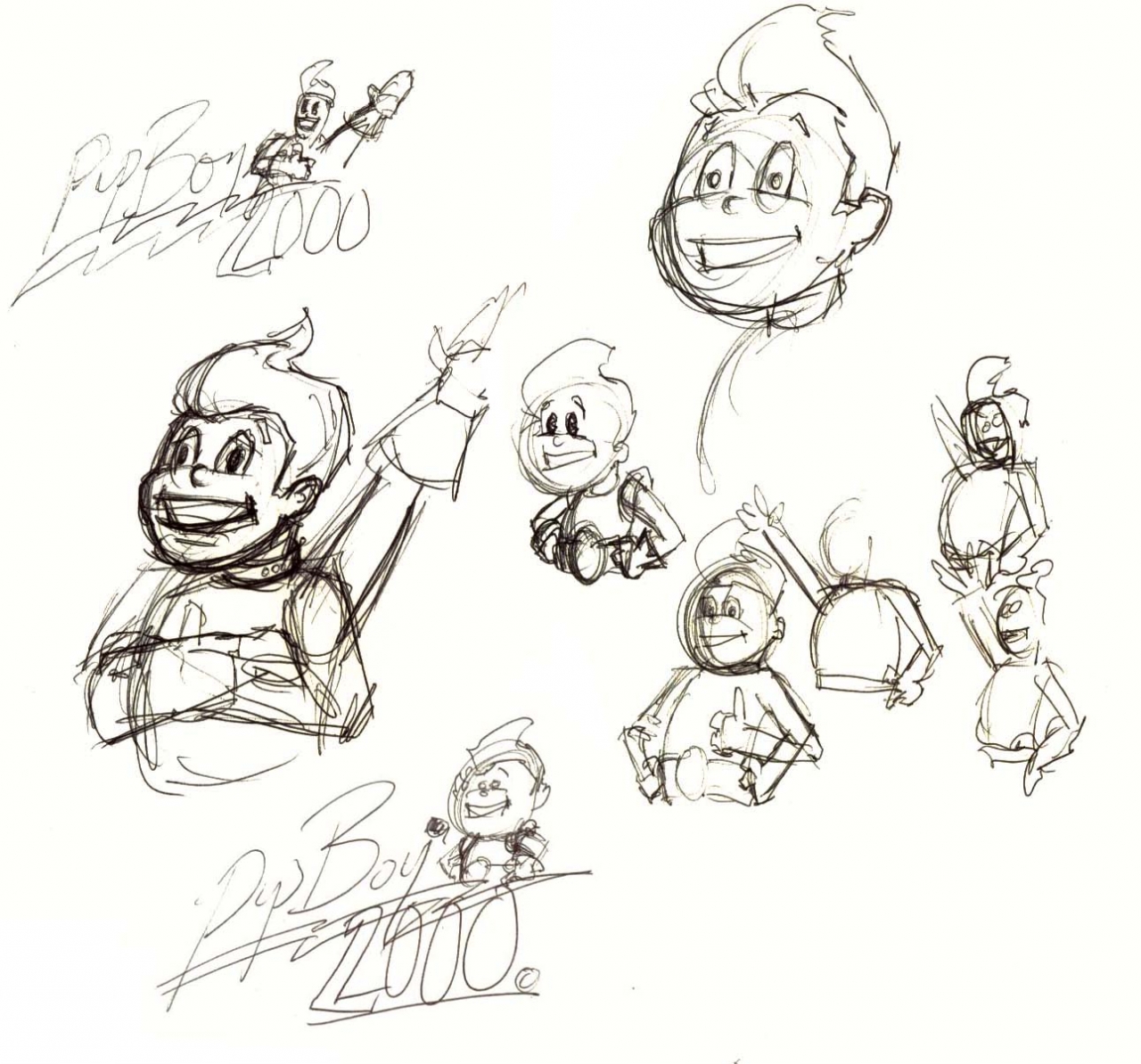 Some of the first concept art of pipboy