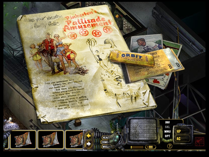 Some items that could be found in the game<br />
<br />
Screenshot from the Static...