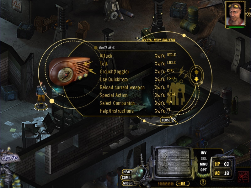 Available actions - quick reference<br />
<br />
Screenshot from the Static tech-demo<br />...