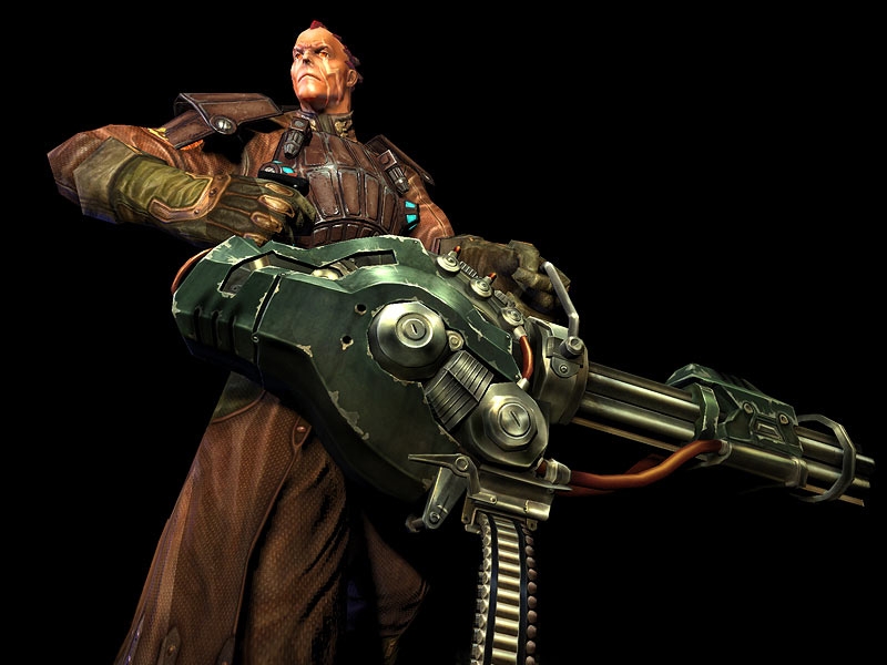 Screen from an incoming FPS MMOG in a post-apocalyptic world.<br />
<br />
He&#039;s got a BIG...