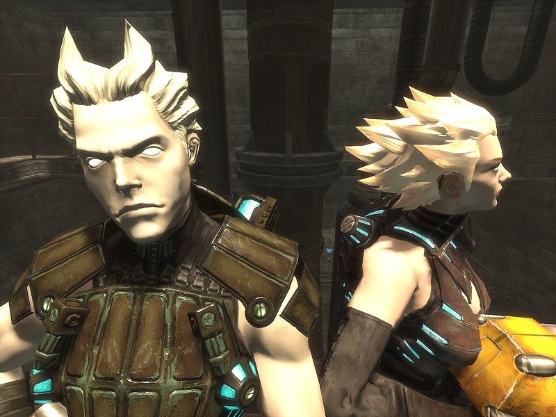 Screen from an incoming FPS MMOG in a post-apocalyptic world.<br />
<br />
Dragonball Z?...