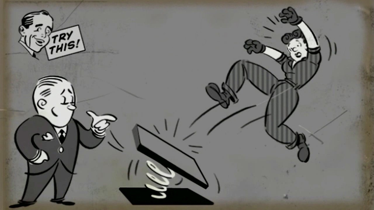 A card from a BioShock promotional trailer about the cyclone trap plasmid.