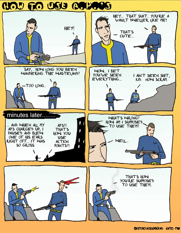 An oldschool vaultdweller schools a newbie...