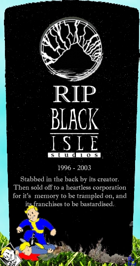 A picture I made of a grave of Black Isle with abit of its tragic bio on it.