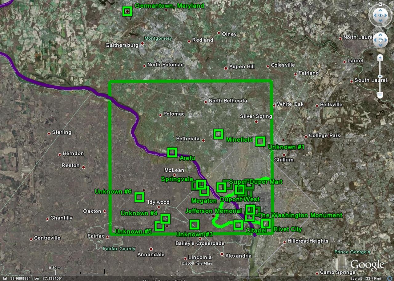 Photo Fallout 3 in Google Earth - Extended Map in the album Fan Art by  Vault Maker