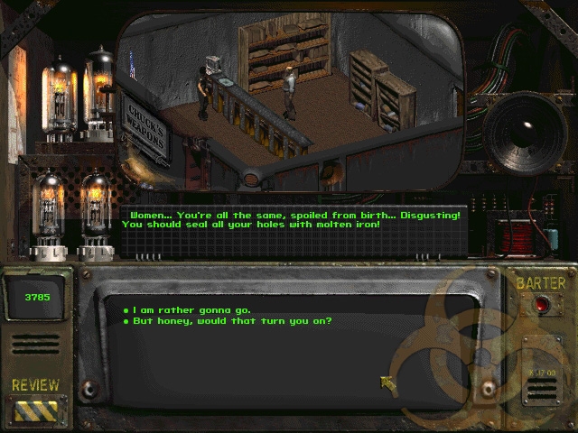 Various reactions to your character based on its stats are a core element of Fallout, as well as...