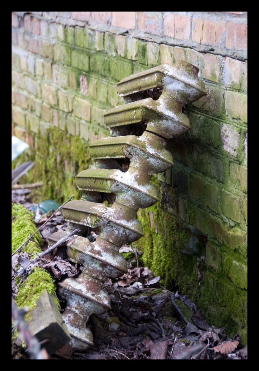 Old radiator in a building in Pripyat, Ukraine.