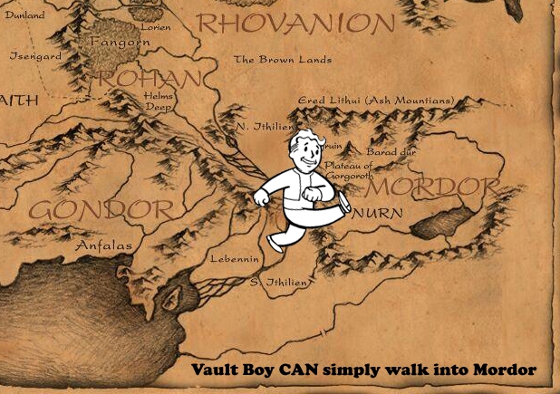 Vault Boy CAN walk into Mordor