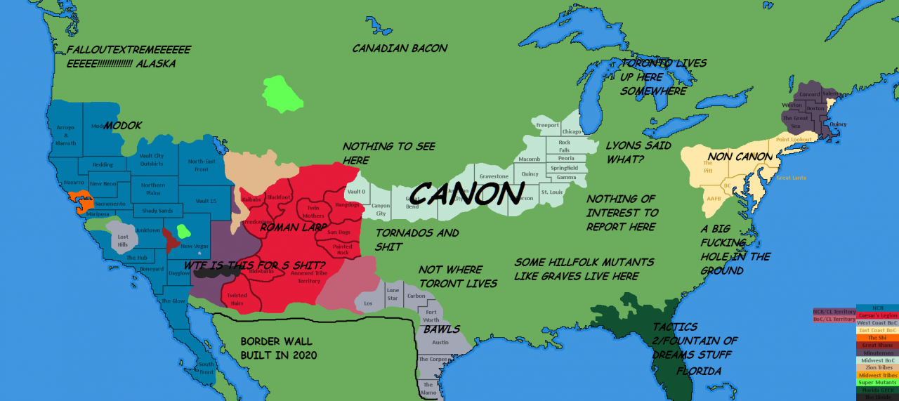 Fallout Lore Map