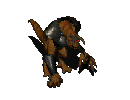 The intelligent deathclaw variant with a custom suit of power armor with a cybernetic eye.