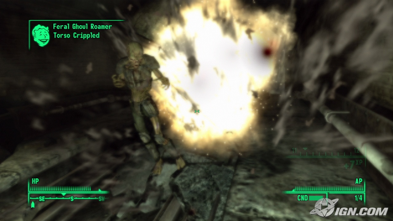Blowing up a feral ghoul