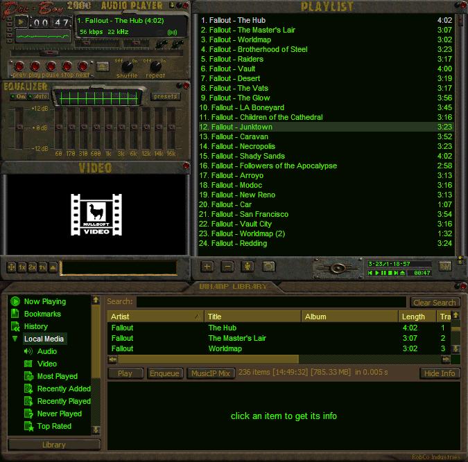 PipBoy2000 Winamp skin