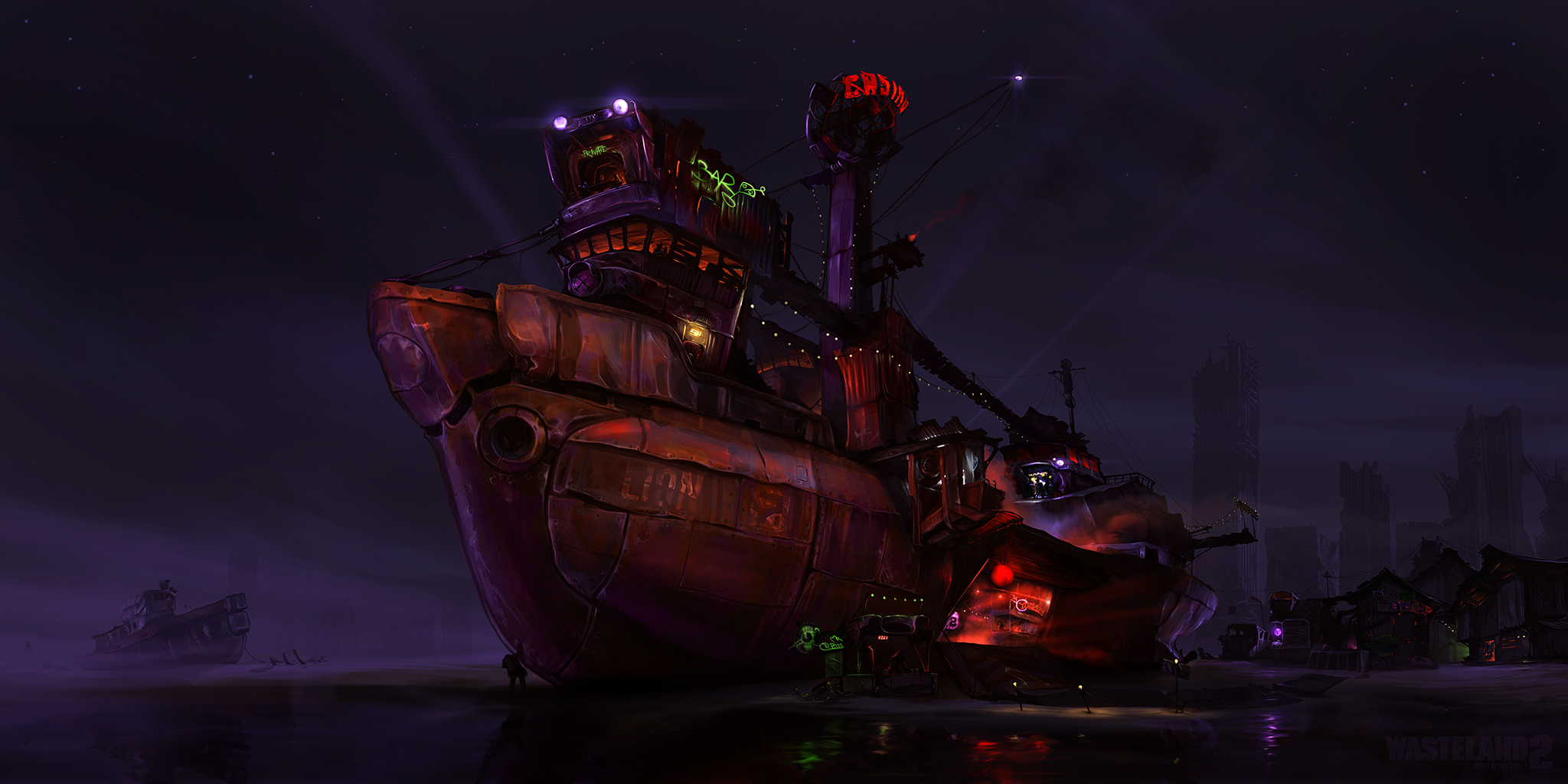 Wasteland 2 Art - Night at the Lion-7